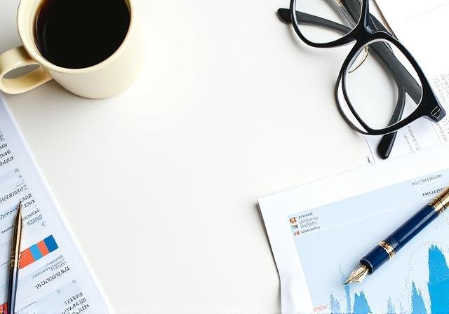 A pair of glasses resting on financial spreadsheets and charts